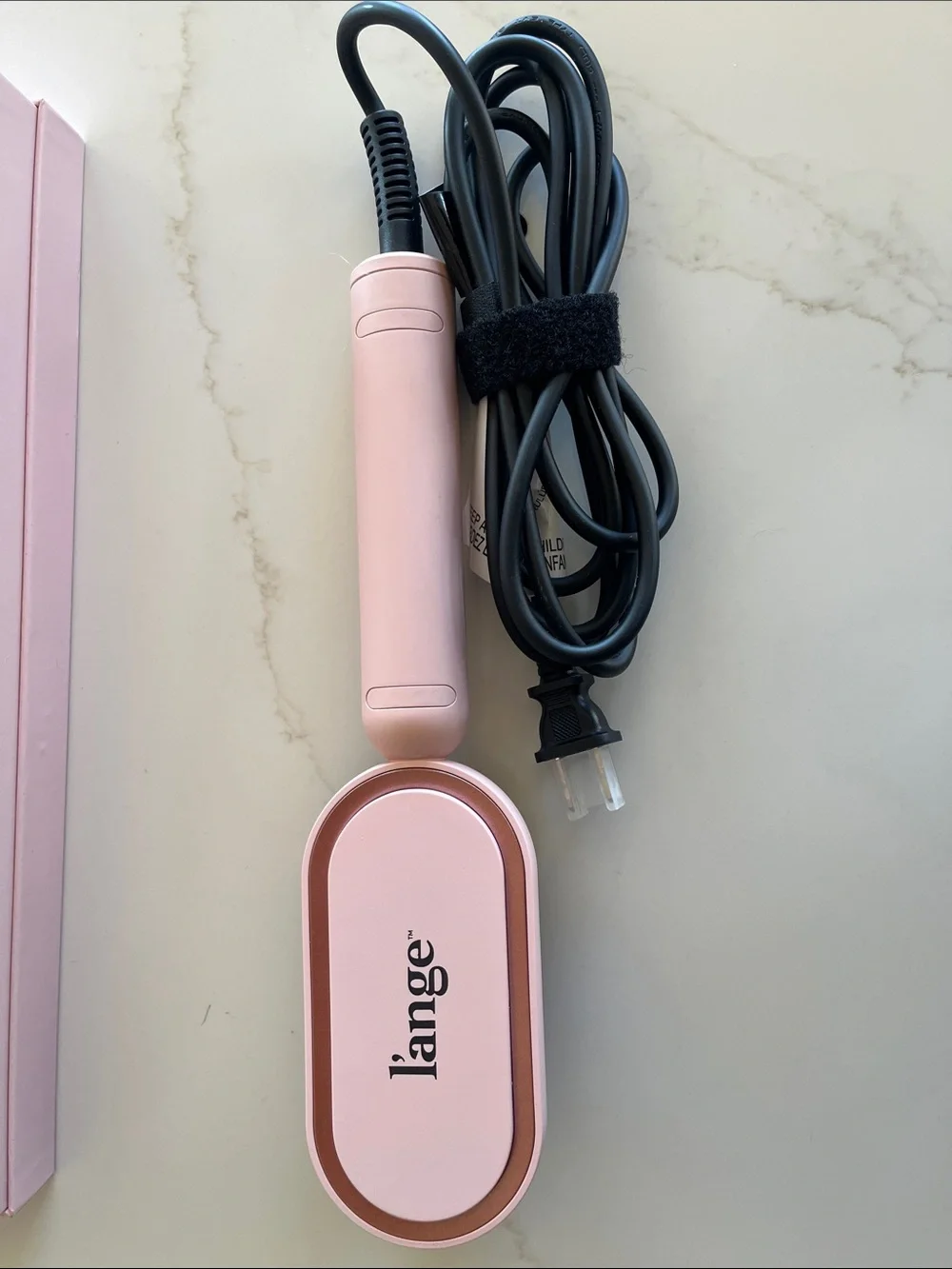 New Lange Rose Gold Mini Hair Straightener Brush